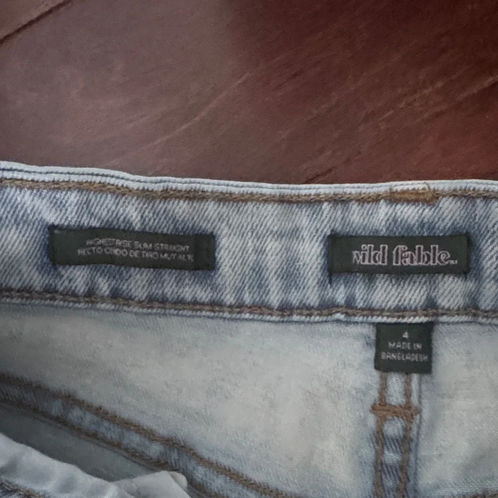 Wild Fable Highest Rise Slim Straight Distressed Jeans - Picture 5 of 8